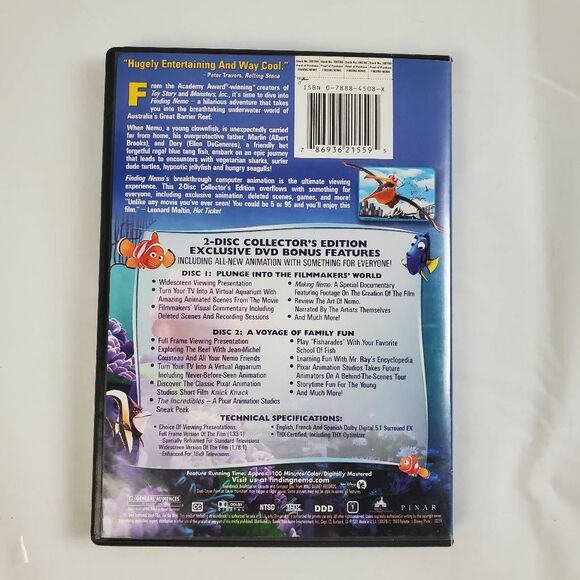 Finding Nemo DVD (2-Disc Collector’s Edition) - Picture 4 of 4